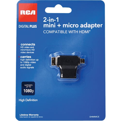 DHMIMICE RCA 2-In-1 Mini+Micro HDMI Adapter