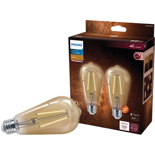 564849 Philips ST19 Medium Amber LED Decorative Light Bulb