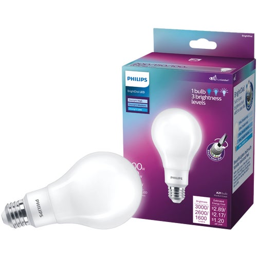 576371 Philips BrightDial LED A21 Light Bulb