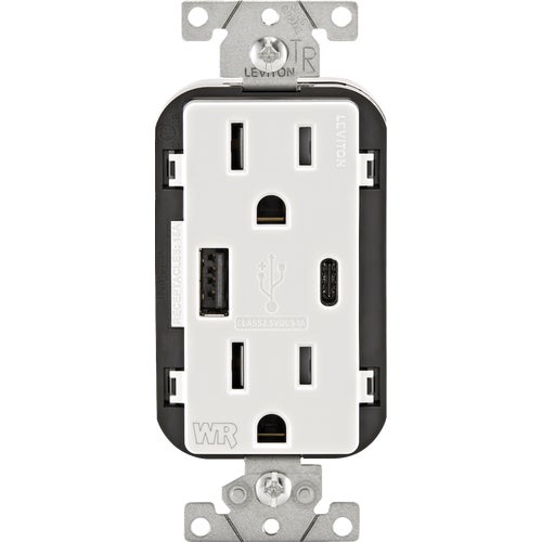 R02-W5633-0BW Leviton Weather Resistant USB Charging Outlet