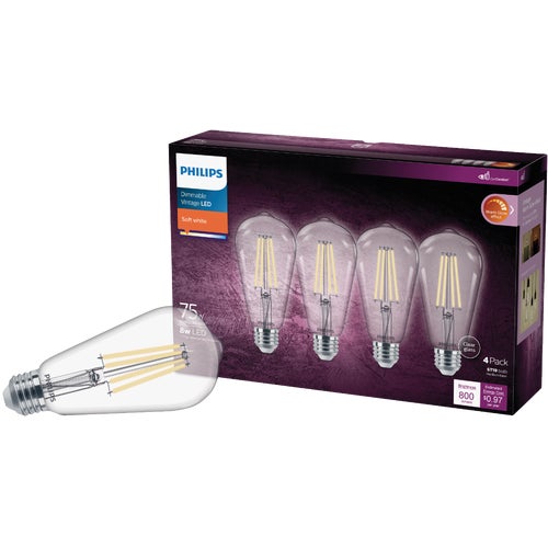 566364 Philips Warm Glow ST19 Medium LED Decorative Light Bulb