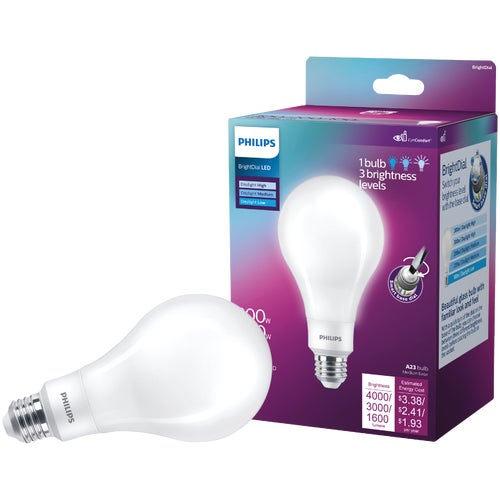 576397 Philips BrightDial LED A23 Light Bulb