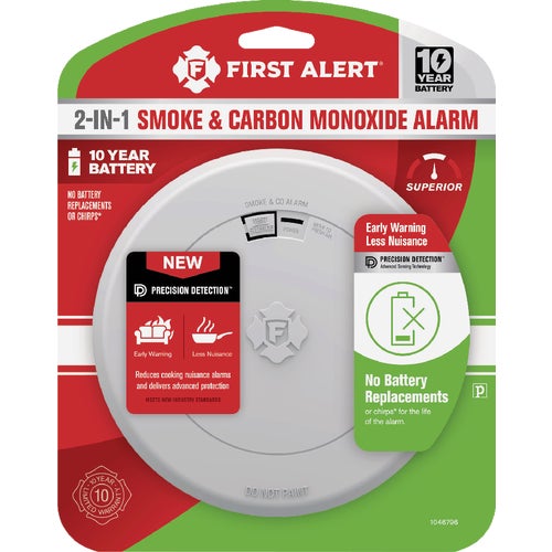 1046796 First Alert 10-Year Battery Carbon Monoxide and Smoke Alarm