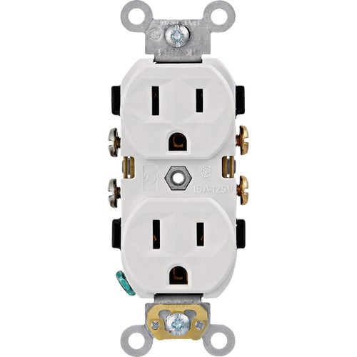 R62-CBR15-00W Leviton 15A Commercial Duplex Outlet