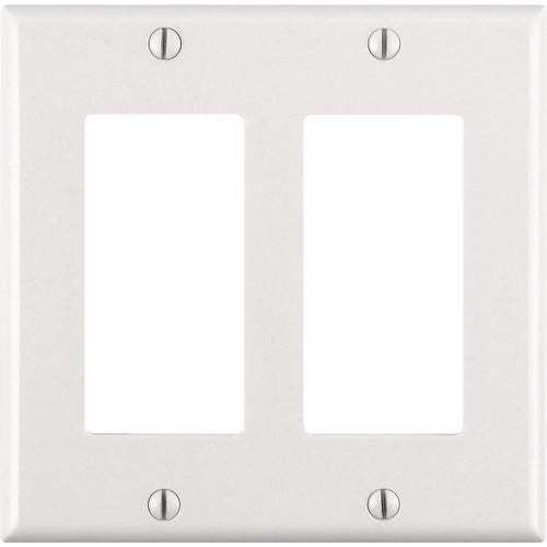 RA2-80409-2AW Leviton Decora Antimicrobial Outlet Wall Plate