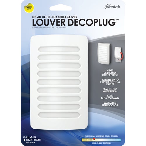 NL-DPLV-W Westek Louver DecoPlug LED Night Light