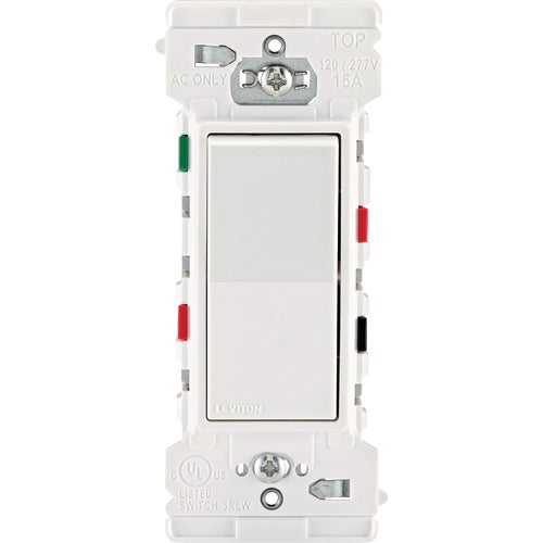 B02-E5603-0SW Leviton Decora Edge Quiet 3-Way Switch