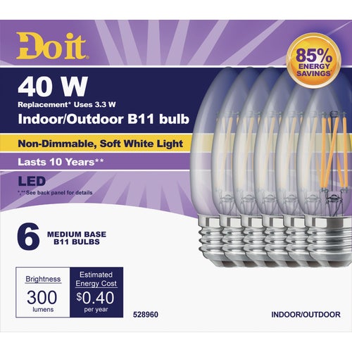 362087 Do it B11 Medium LED Decorative Light Bulb