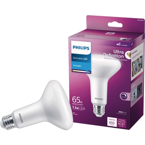 576538 Philips Ultra Definition BR30 Medium Dimmable LED Floodlight Light Bulb