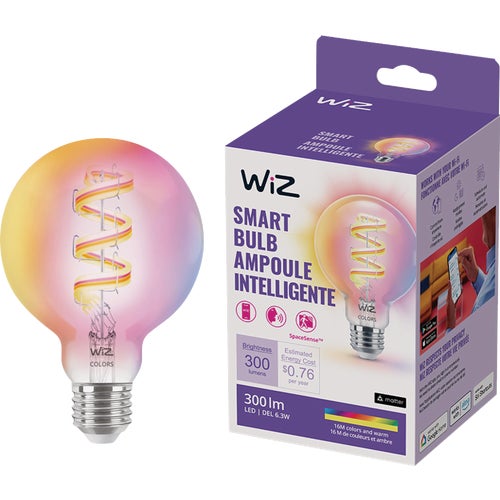 604702 Wiz G25 Color Filament LED Smart Light Bulb