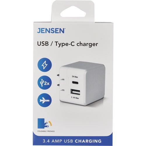 JPCH34ACV RCA 2-Port USB Wall Charger