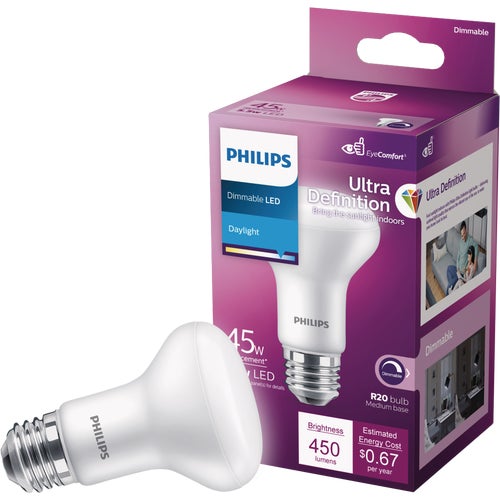 576488 Philips Ultra Definition R20 Medium Dimmable LED Floodlight Light Bulb