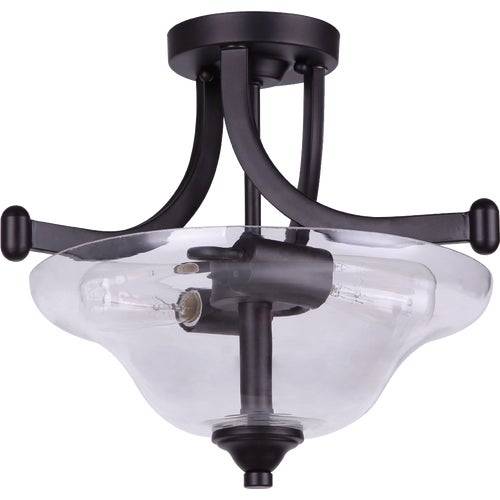 ISF587A02ORB-C Home Impressions 15 In. Oil Rubbed Bronze Semi-Flush Mount Ceiling Light Fixture