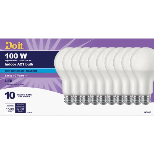 362160 Do it A21 Medium LED Light Bulb, Title 20