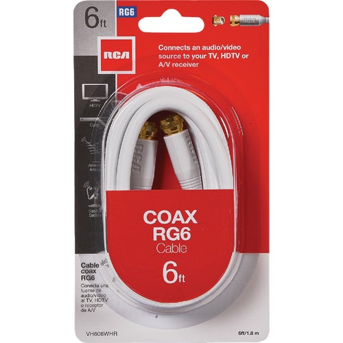 VH606WHR RCA RG6 Coaxial Cable