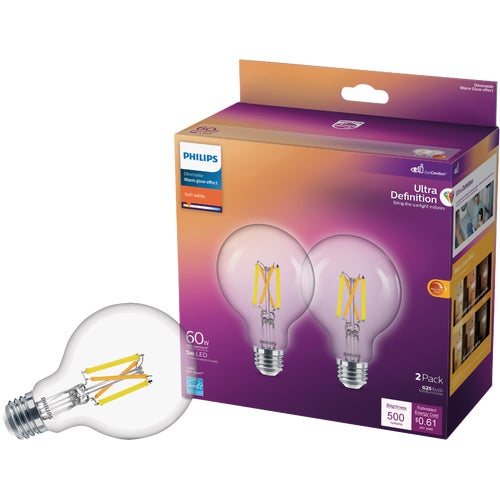 564906 Philips Ultra Definition G25 Medium LED Decorative Light Bulb