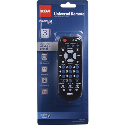 RCR503BE RCA 3-Device Universal Remote Control