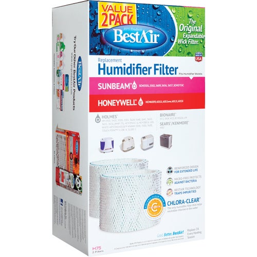 H75-2PK-PDQ-2 BestAir Replacement Floor Humidifier Wick Filter