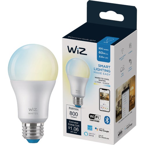 604264 Wiz A19 Smart Wi-Fi LED Light Bulb