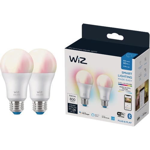 603639 Wiz A19 Smart Wi-Fi LED Light Bulb