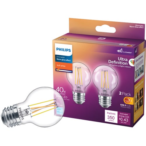 573295 Philips Ultra Definition G16.5 Medium LED Decorative Light Bulb