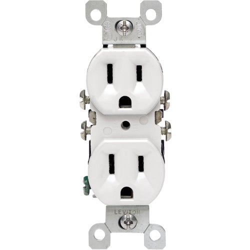 018-12650-00W Leviton Copper/Aluminum Duplex Outlet