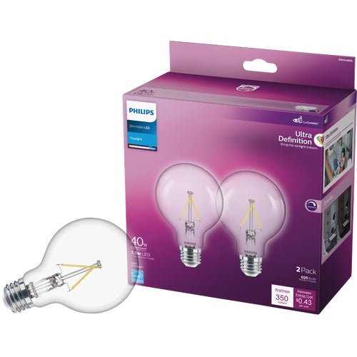 573337 Philips Ultra Definition G25 Medium LED Decorative Light Bulb