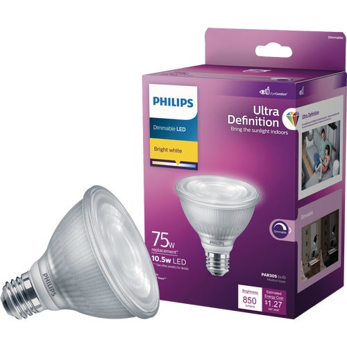 575968 Philips Ultra Definition PAR30S Medium Dimmable LED Floodlight Light Bulb