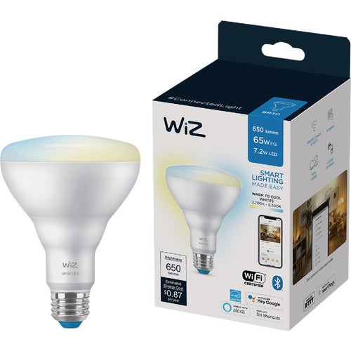 604272 Wiz BR30 Smart LED Light Bulb