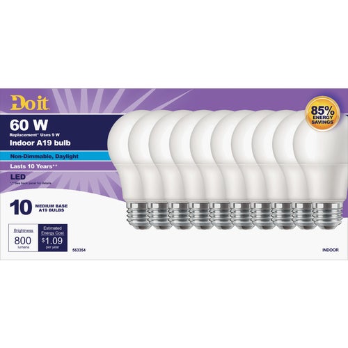 362046 Do it A19 Medium LED Light Bulb