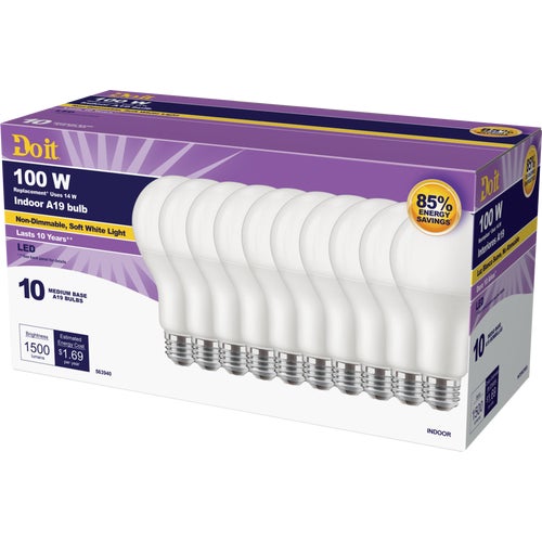 362053 Do it A19 Medium LED Light Bulb