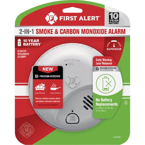 1046888 First Alert Battery Operated Ionization Carbon Monoxide and Smoke Alarm