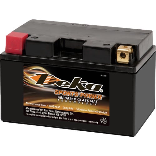 ETZ10S Deka 12-Volt Lawn & Garden Powersport Battery with AGM Technology