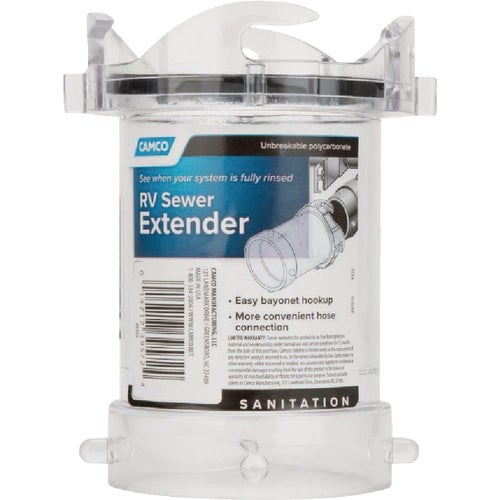 39572 Camco 5 In. Clear Adapter RV Sewer Extender