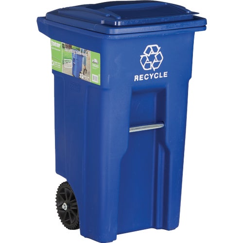 025532-D7BLU Toter Recycling Trash Can