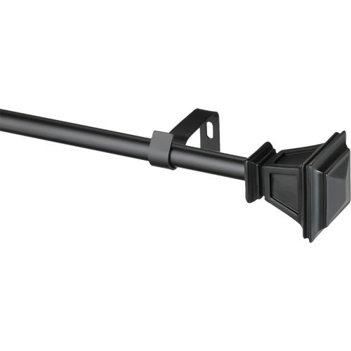 KN75795NP Kenney Seville Matte Black Curtain Rod