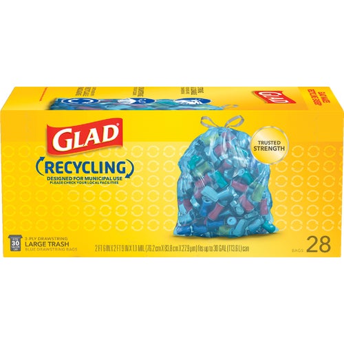 22335 Glad Municipal Blue Recycling Trash Bag