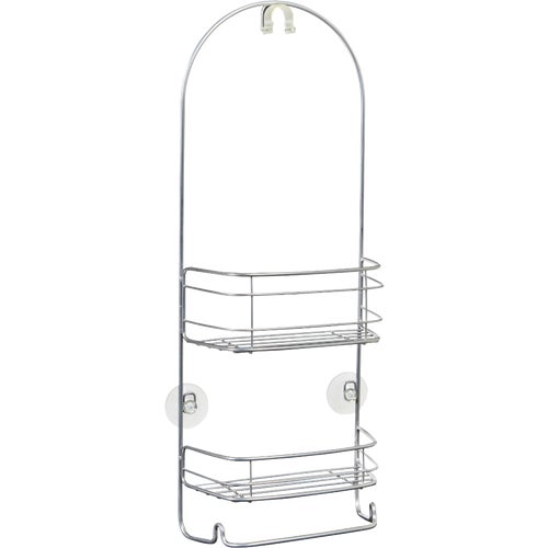 58656 iDesign Rondo 2-Shelf Silver Shower Caddy