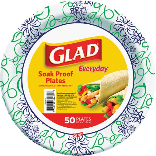 BBP15070 Glad Everyday Paper Disposable Plates