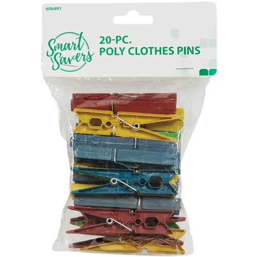 606491 Smart Savers Plastic Clothespins