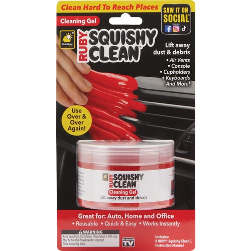 17273-8 Ruby Squishy Clean Red Cleaning Gel Scrubber