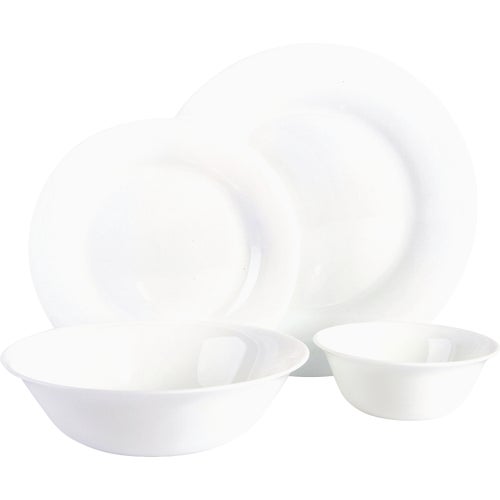 97082.36 Gibson Ultra White Shadow Dinnerware Set