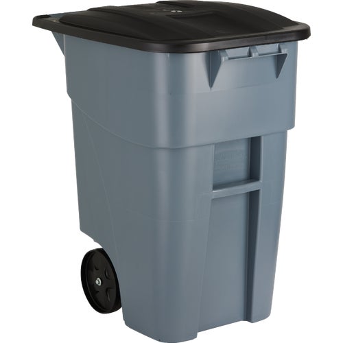 FG9W2700GRAY Rubbermaid Commercial Wheeled Trash Can With Lid