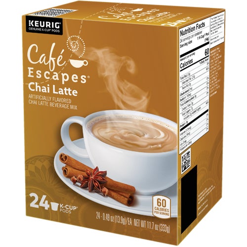 5000330124 Keurig Cafe Escapes Chai Latte Tea K-Cup