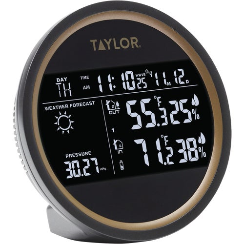 5282011 Taylor Digital Inside/Outside Round Weather Forecaster