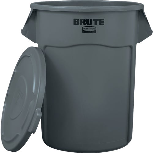 FG864320GRAY Rubbermaid Brute Trash Can With Lid