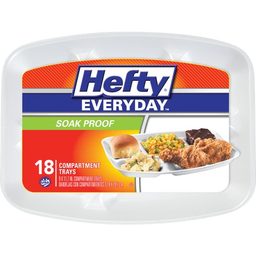 D23118 Hefty Everyday Compartment Foam Plate