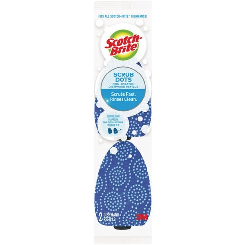 487-2-7 3M Scotch-Brite Scrub Dots Non-Scratch Dishwand Refill