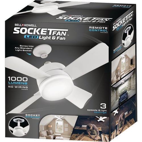 8563 Bell+Howell SocketFan Ceiling Light & Fan