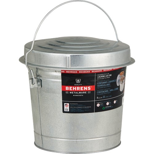 6106 Behrens Galvanized Garbage Trash Can Pail